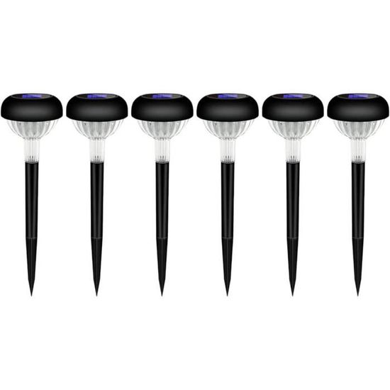 Lumineo Lot De 6 Lampes Solaires D'extérieur à LED En Acier