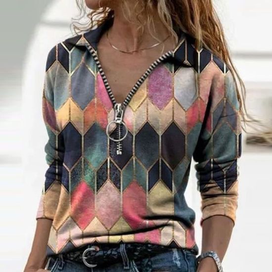 Blouse Décontractée Vintage