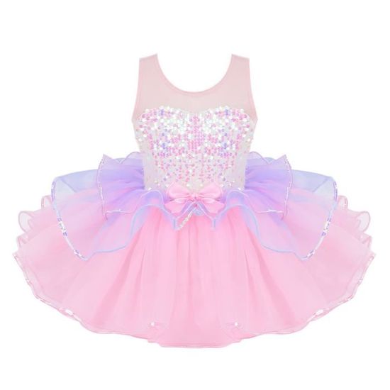 Fille Rose Tutu Robe De Ballet Princesse Robe Costume De Ballet  Professionnel Femme Manches Courtes / Longues Paillettes Danse Pour Les  Enfants Du 53,89 €