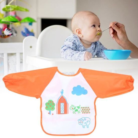 Lot De 2 Bavoirs à Manches Hello Hippo - Imperméables Et Réglables