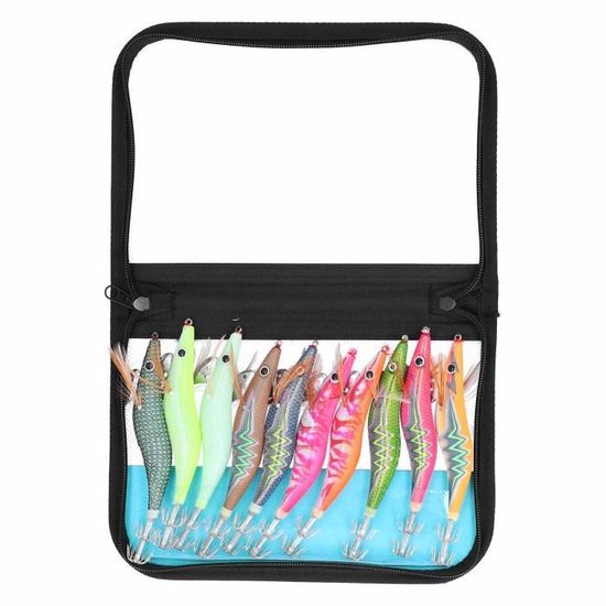 Lot De 4 Leurres à Calmar Lumineux LED Avec Crochets Barbelés - Pêche Nocturne En Mer - Couleur Verte - 3