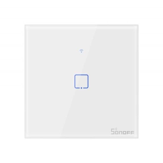 Interrupteur Mural Connecté SONOFF T3EU3C – WiFi, Tactile, Noir – Neuf