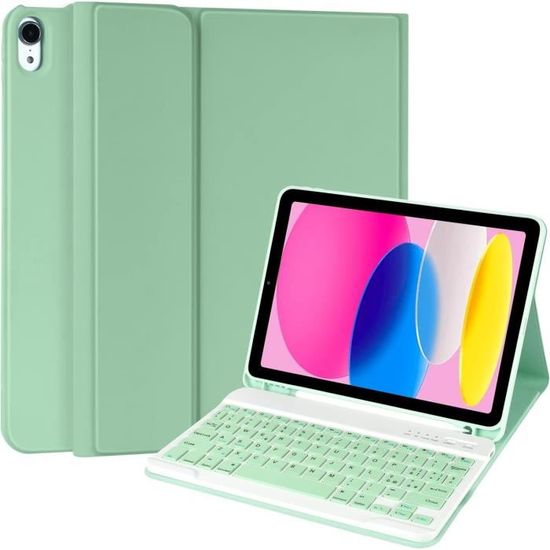 Etui Apple IPad 10,9 Pouces 2022 Smartcover Rouge Avec Porte Stylet - Housse Coque De Protection IPad 10eme Generation - Accessoires Pochette IPad 10 - Xeptio