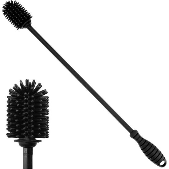 Goupillon De Nettoyage Longue Portée Pour Bouteilles - Tête En L Avec Poils Nylon - Pour Gourdes, Biberons, Carafes