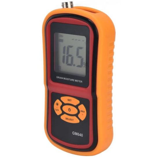 Humidimètre à Grains Portable - Sonde Inox, écran LCD - Pour Maïs, Blé, Riz, Soja, Avoine, Orge - Mesure Rapide Et Précise - 3