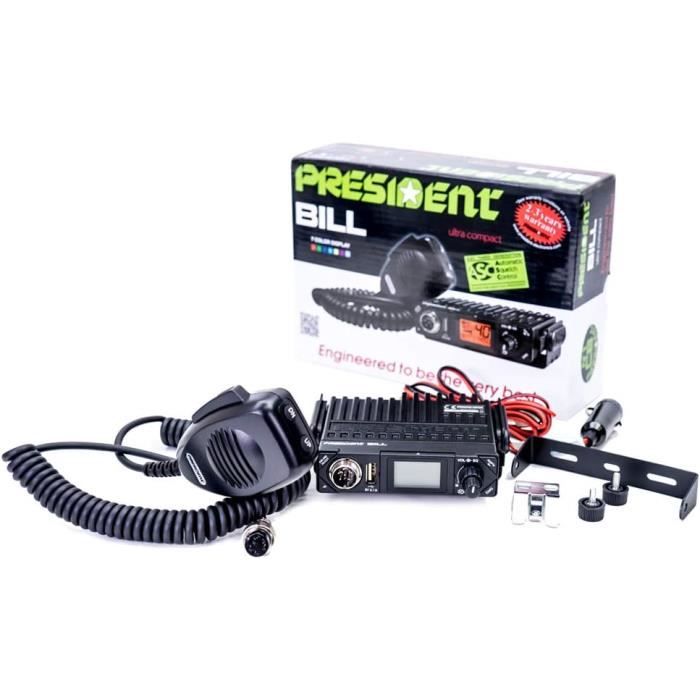 CB Radio PRESIDENT Bill - 40 canaux AM- FM TXPR001 [80] - Cdiscount Auto