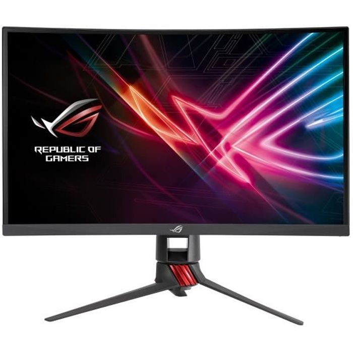 ASUS ROG Strix XG27VQ Écran LED incurvé 27- 1920 x 1080 Full HD (1080p) VA 300 cd-m² 3000:1 4 ms HDMI, DVI-D, DisplayPort rouge,…