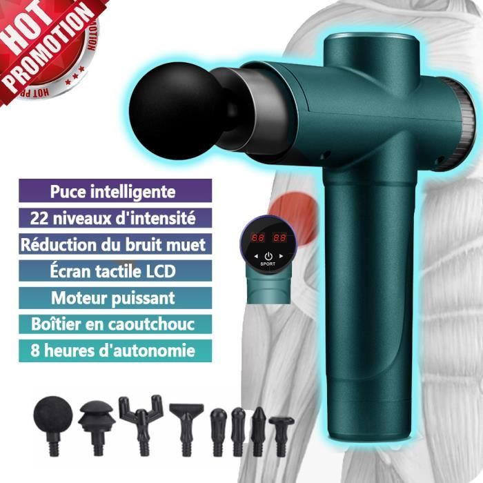 Pistolet de Massage Pour Tissus Profonds,Masseur Portable Corps Électrique Portable Professionnel,22 Vitessesmasseur Muscle Profonds