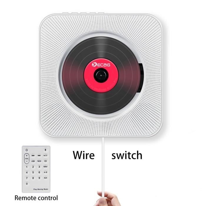 Lecteur CD enfant,2019 lecteur CD mural Bluetooth Portable maison Audio Boombox avec télécommande Radio FM intégré HiFi haut
