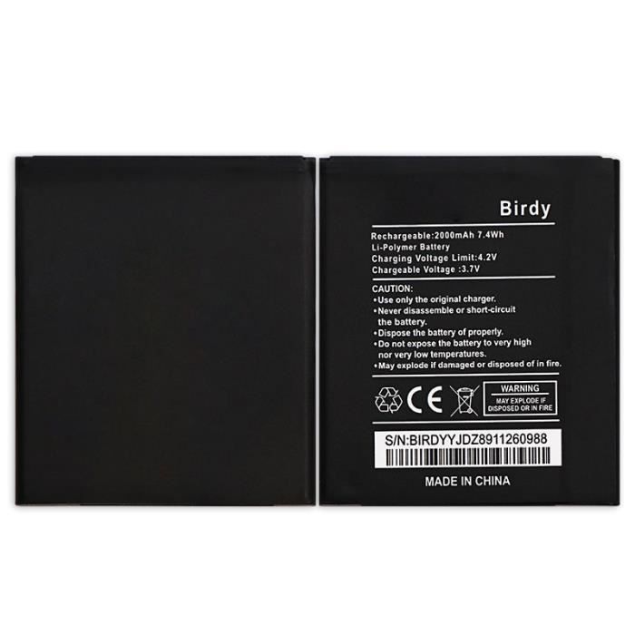 2000mAh Batterie Pour Wiko Birdy Batterie de téléphone portable Batteries
