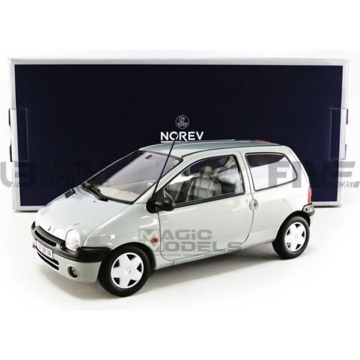 Voiture Miniature de Collection - NOREV 1/18 - RENAULT Twingo - 1998 - Boreal Silver - 185294