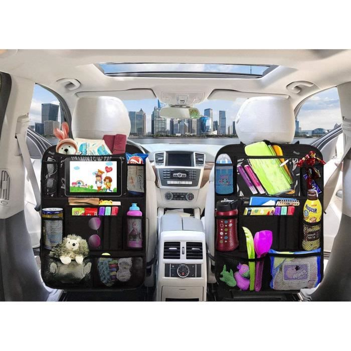 2Pcs Organisateurs de Voiture Universel Rangement pour Voiture, Imperméable Protection Arrière de Siège Auto