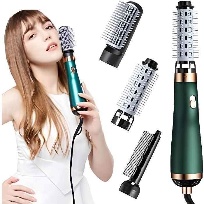 Brosse Soufflante, 750w Brosse Sèche-Cheveux 3 en 1,pour Lisser, Sécher, Boucler et Styler les Cheveux