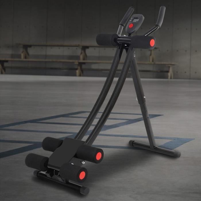 Appareil Abdominal Appareil de Fitness pliable et réglable Incliné Noir