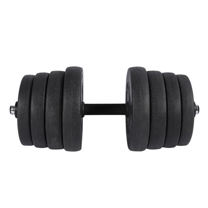 EJ.life ensemble d'haltères 2X Haltères Set Poids Gym Entraînement Biceps Triceps Poids Libre Entraînement 30KG