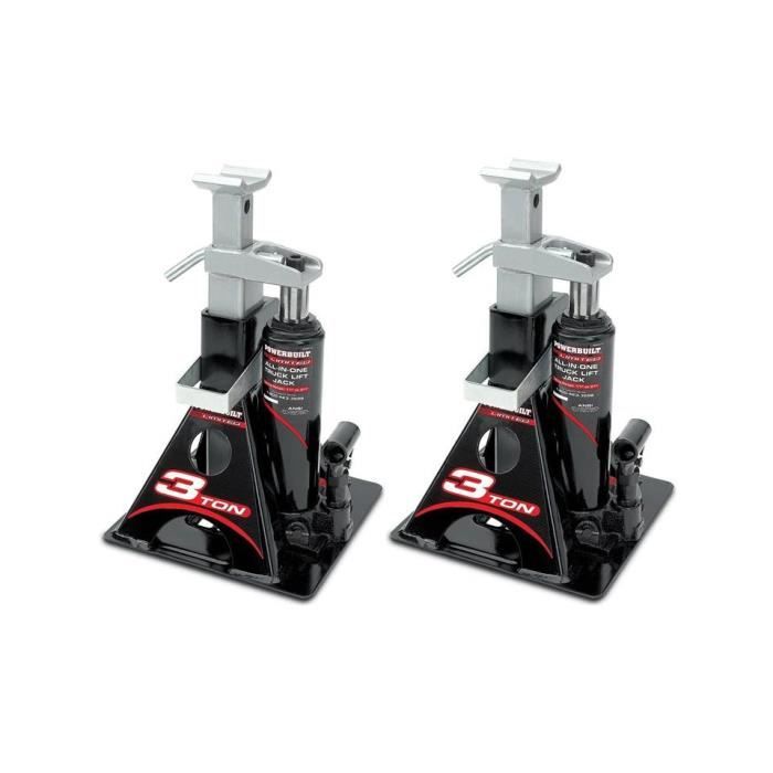 Paire de Chandelles Hydrauliques Crics bouteille 3T