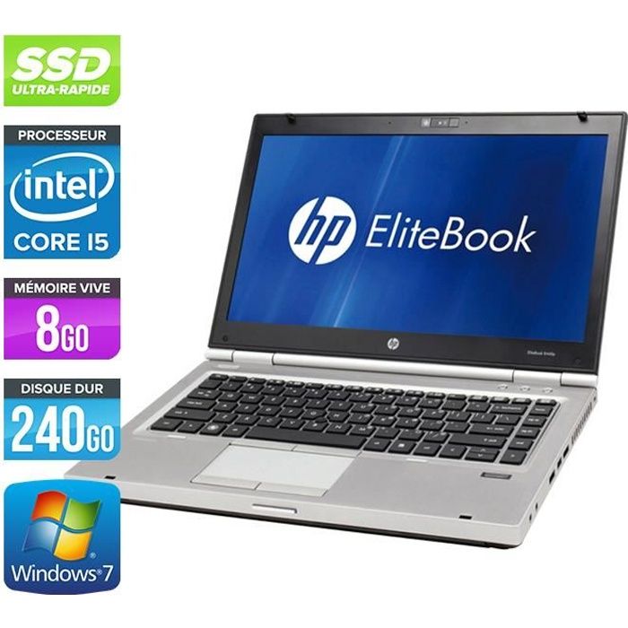 Pc Portable Hp 8460p - Core I5 2,5ghz - 8go - 240go Ssd