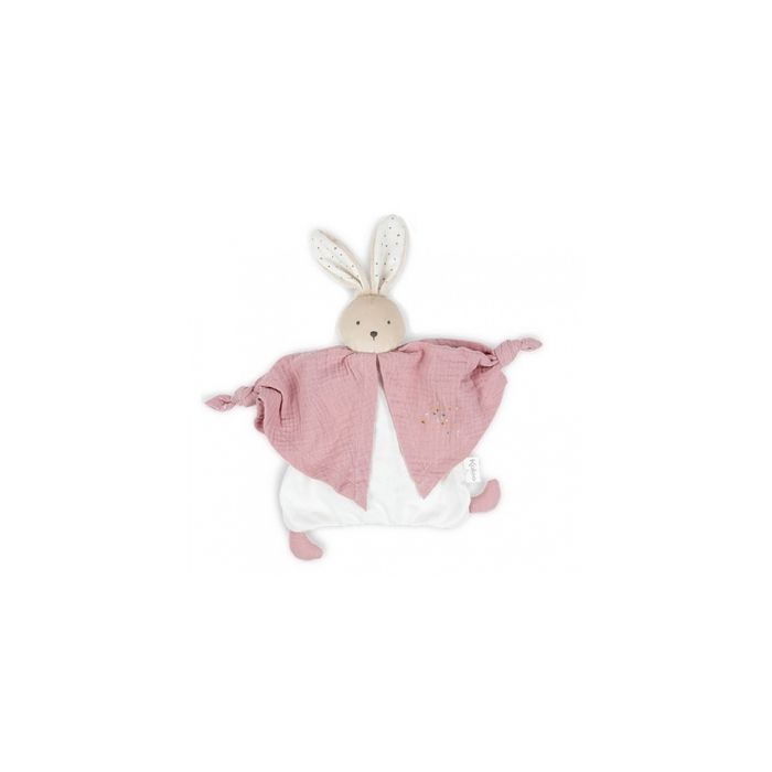 Petit pas - doudou coton bio lapinou rose