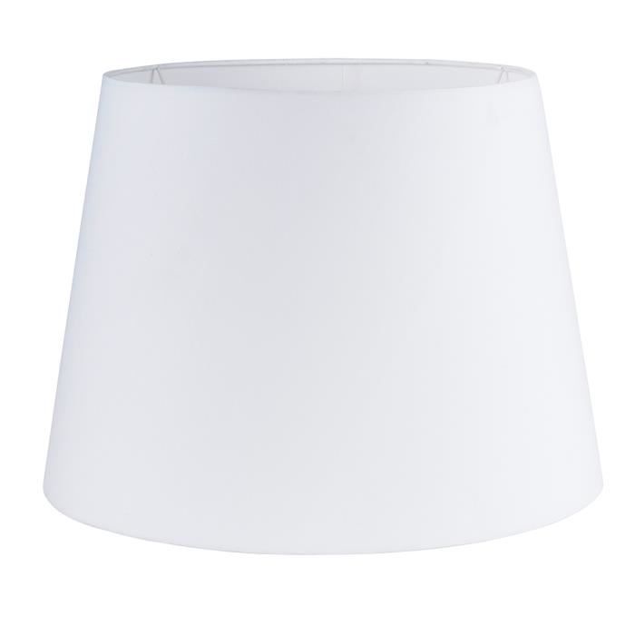 Abat Jour Vendu Seul. MINISUN. Cône de 45 cm. Adapte pour lampe à poser ou suspension. Tissue en blanc