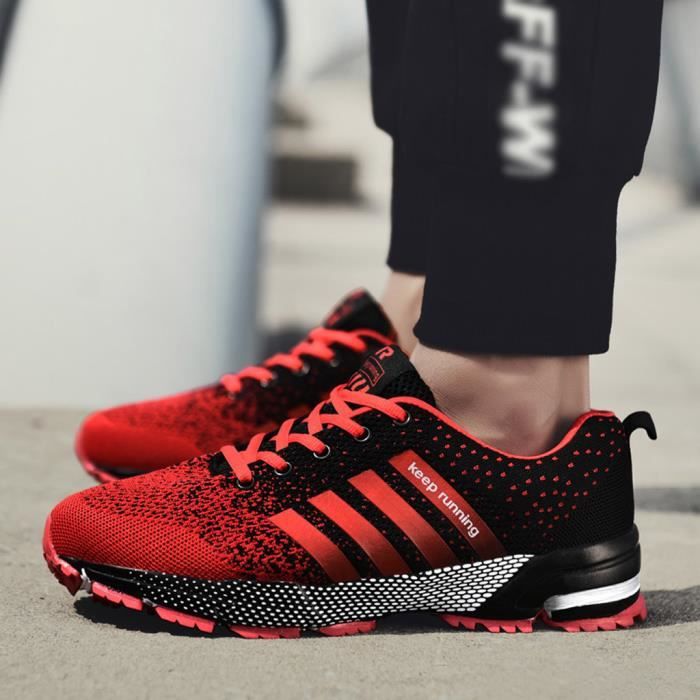 CHAUSSURES DE RUNNING - CHAUSSURES D'ATHLETISME Chaussures de course légères et respirantes pour hommes, couple, chaussures de