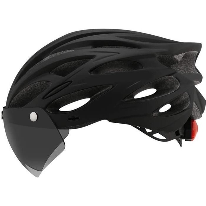SURENHAP - Casque de Vélo avec Visière et Lampe d'avertissement - M / L (54-61cm) - Rithok -SD9G