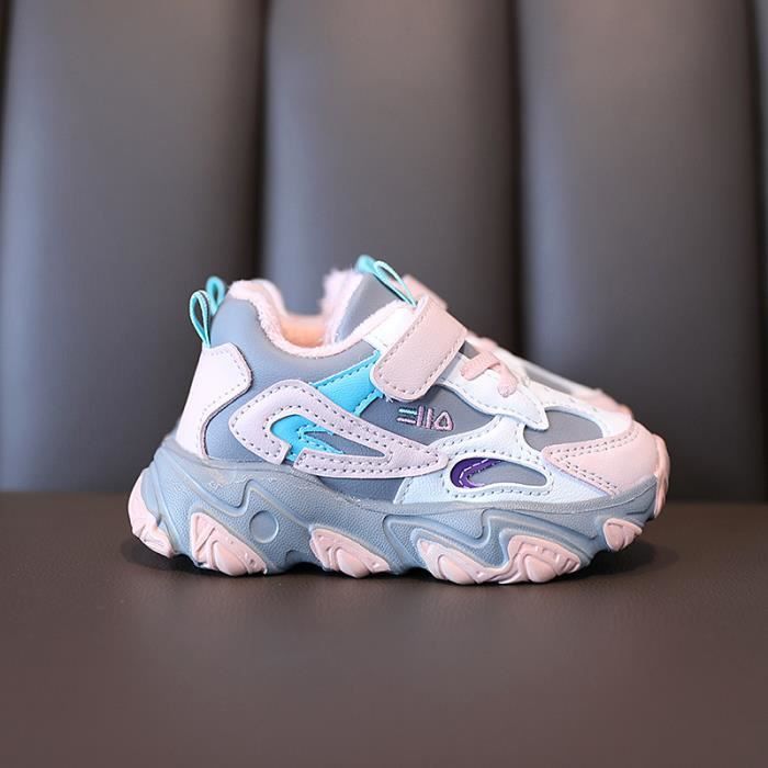 Chaussures de sport pour enfants, baskets de course chaudes en coton et peluche, respirantes, pour Garçonss et filles, nouvelle col