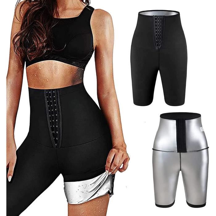 Pantalon de Yoga,Legging Anti Cellulite Fort Compression Thermique,Taille Ajustable,AccélérerTranspiration pour Perdre du Poids(L/XL