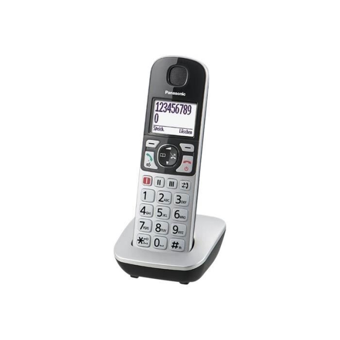 Panasonic KX-TGE510 Téléphone sans fil avec ID d'appelant DECTGAP noir, argenté(e)