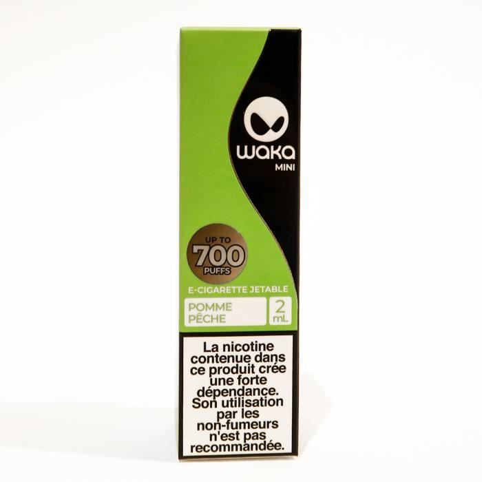 WAKA MINI - cigarette électronique jetable - 700 Puffs - Pomme Pêche- 18mg-ml