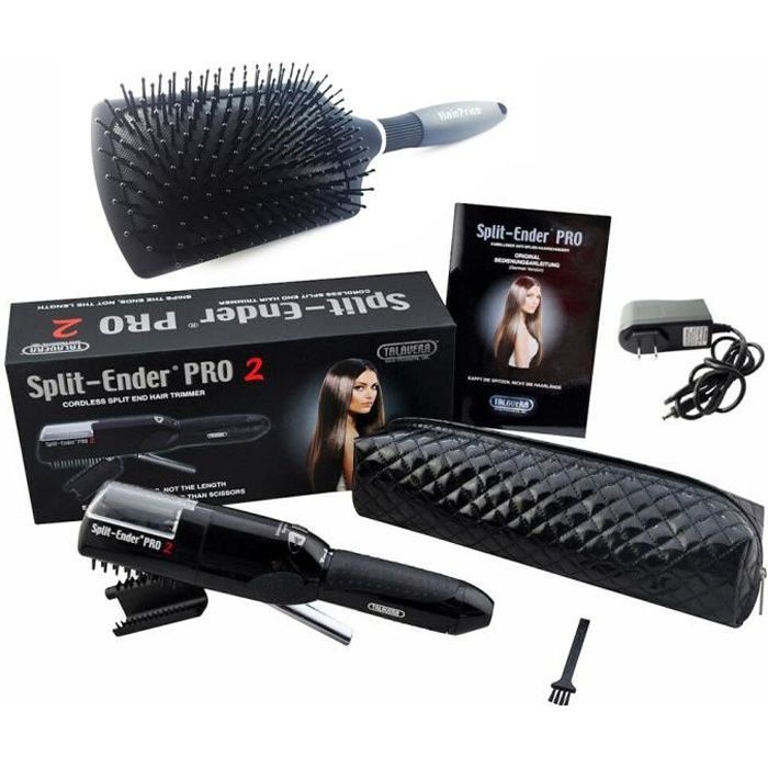 SPLIT ENDER - Tondeuse spéciale cheveux fourchus + trousse noire et brosse hairprice