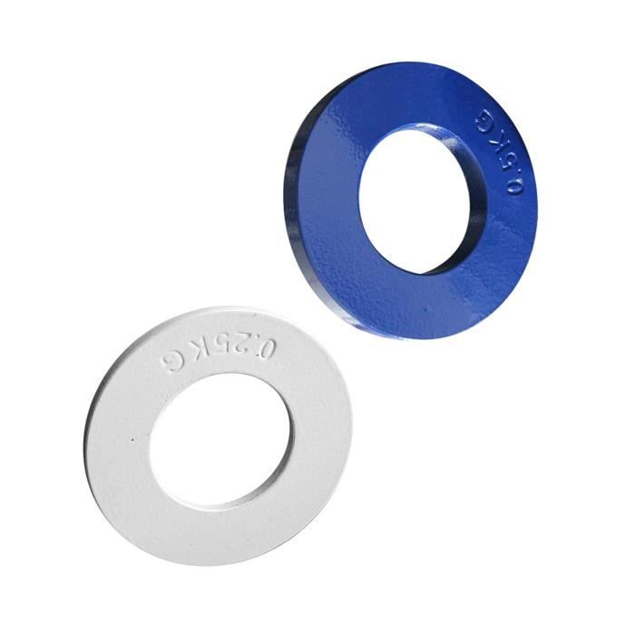 2 Pièces Plaques Fractionnées Olympiques En Acier, Micro 0,25 Kg, Plaque de Poids Fractionnaire 0,5 Kg Disques de Poids Faibles