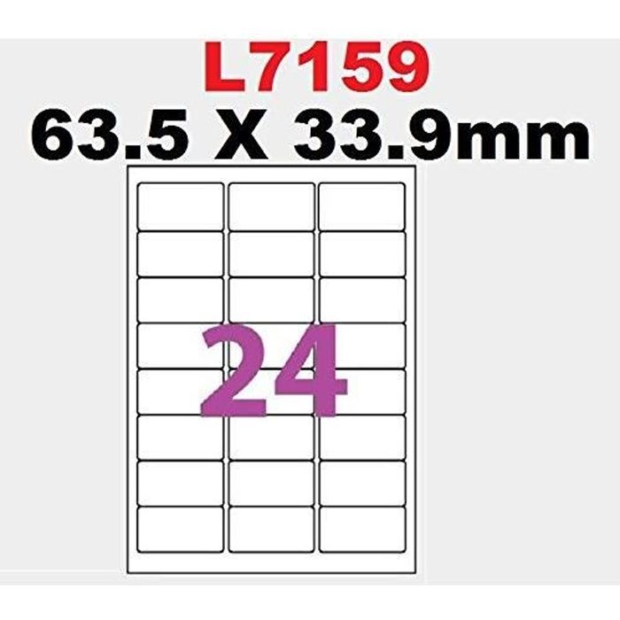 240 étiquettes pour timbre L7159 63,5 x 33,9 mm compatible montimbre en ligne étiquette pour timbre SOIT 10 planches de 24 étiquette