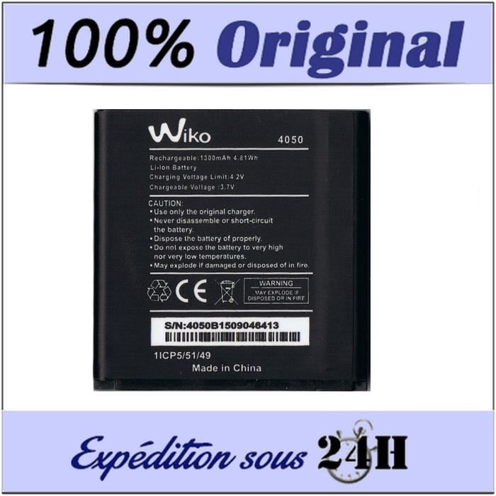BATTERIE NEUVE ORIGINALE WIKO COMPATIBLE AVEC GOA / SUNSET 1 / 2 / SUNNY 1 /2 -/ 4050