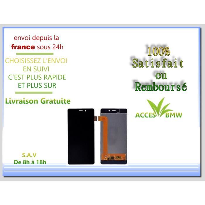 Ecran LCD + Vitre Tactile Wiko Pour Tommy - Noir