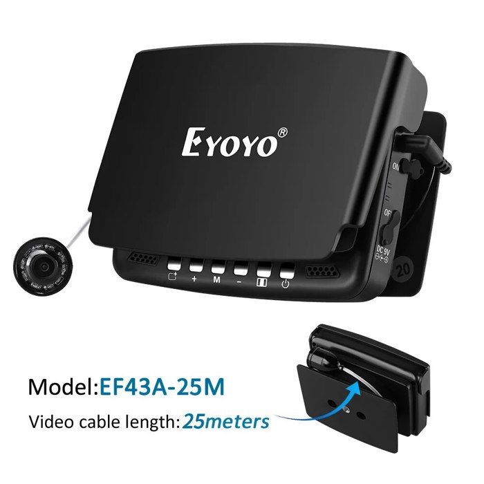 Caméra De Pêche Sous-marine Eyoyo 4.3'' DVR – Détecteur De Poissons Avec Batterie 8h