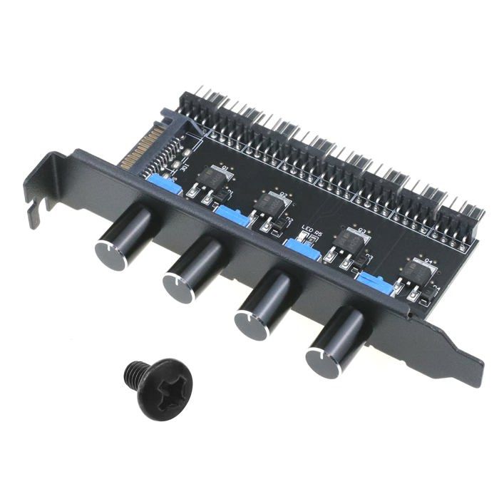 Contrôleur de vitesse de ventilateur de refroidissement à 4 boutons PC 8 canaux concentrateur de ventilateur radiateur