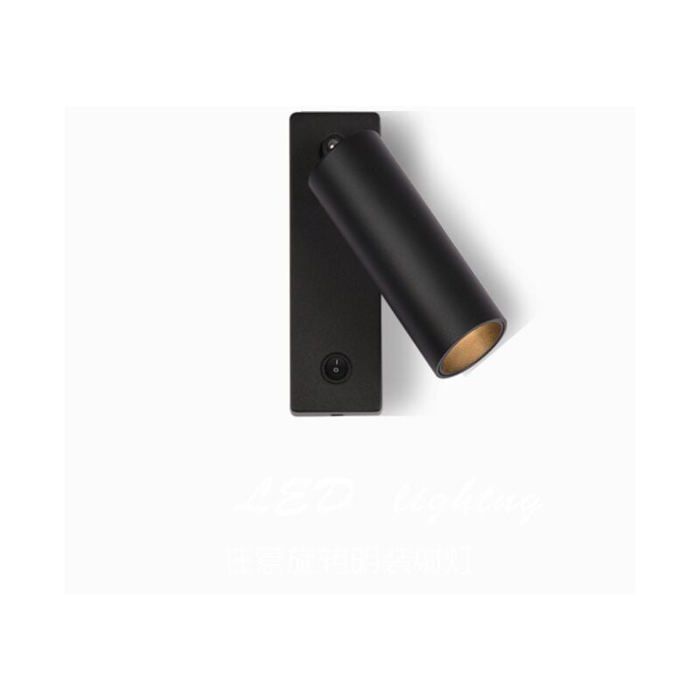 3W lumière chaude 3000K spot de chevet monté en surface led trou libre projecteur applique murale h?tel liseuse allée bar