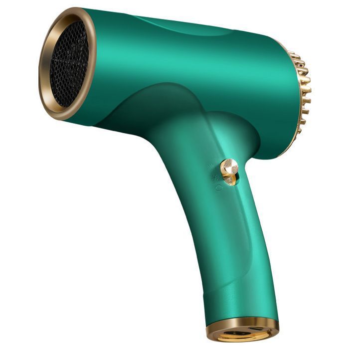 Sèche-cheveux Sans Fil Rechargeable Soins Capillaires À Air Chaud Et Froid À Ions NégatifsSèche-cheveux Portable Silencieux Vert