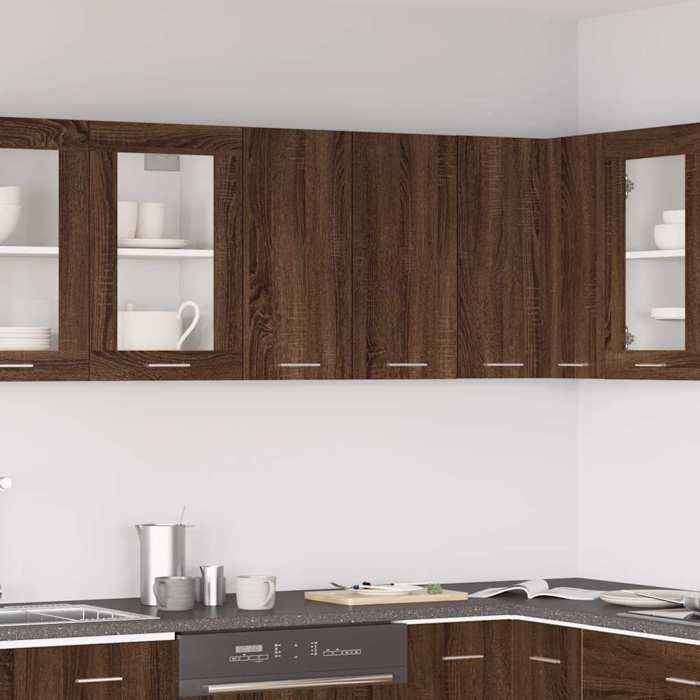 Mobilier de Cuisine-Armoire suspendue - Lyon - Chêne marron 60x31x60 cm NEUF BM578992111