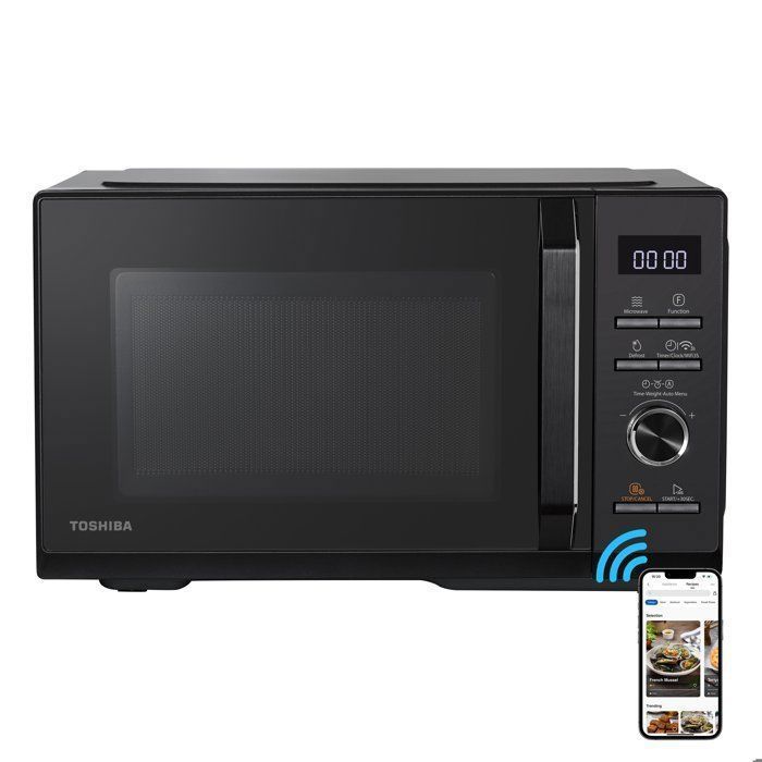Micro-ondes combin pose libre MW3 SAC26SF(BK) 26L 900W Gril 1000W Convection 2100W - Connection WiFi & Friteuse sans huile - Toshiba