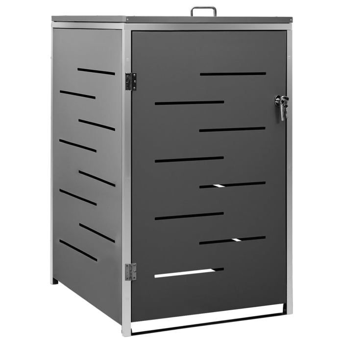 37477628& Abri pour poubelle - hangar à poubelle 69x775x1125 cm Inox