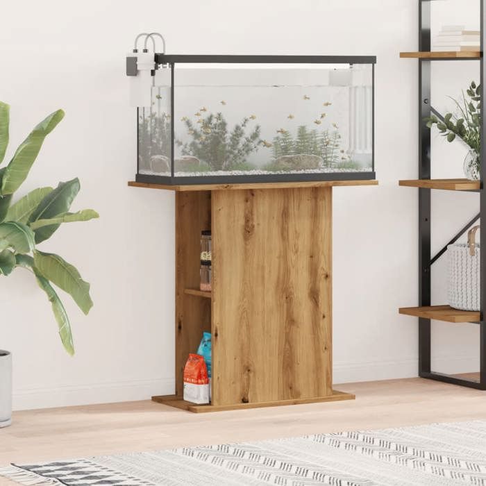 Comparer les prix de （3574697)Armoire aquariums Scandinave - styleSupport daquarium chêne artisanal 36x75x725cm bois ingénierie