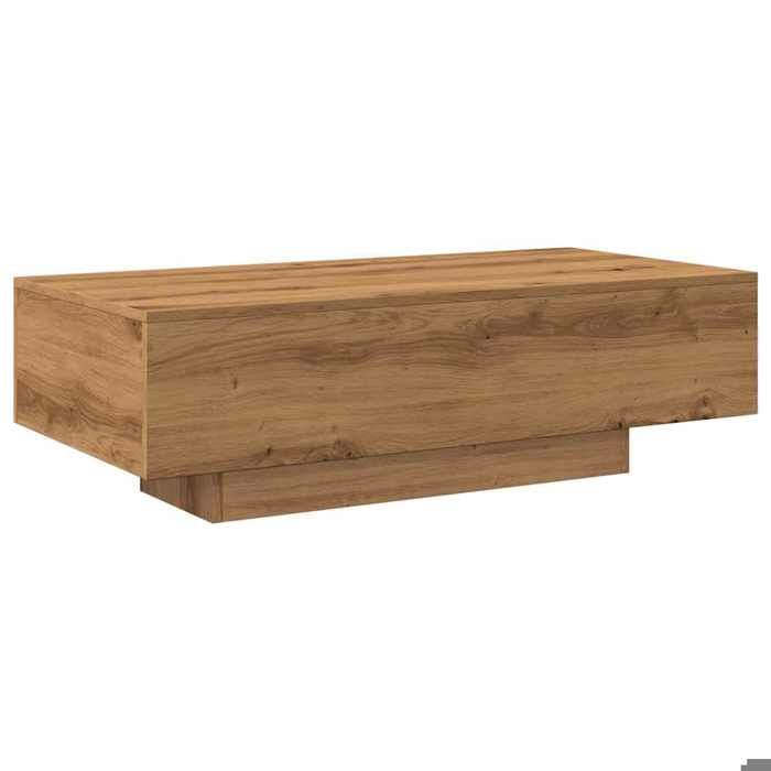 CLARENCE® Table basse - Petite Table dappoint - chêne artisanal 100x495x31 cm bois dingénierie ll4160
