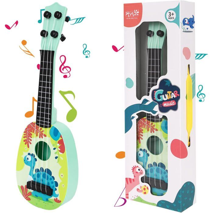 Guitare Ukulélé pour Enfants Garçons et Filles, Instrument de Musique Éducatif à 4 Cordes avec Cordes en Nylon, Mini Guitare Portable et Durable pour Débutants, Jouet d'Apprentissage Musical Cadeau Guitare Ukulélé pour Enfants Garçons et Filles, Instrument de Musique Éducatif à 4 Cordes avec Cordes en Nylon, Mini Guitare Portable et Durable pour Débutants, Jouet d'Apprentissage Musical Cadeau