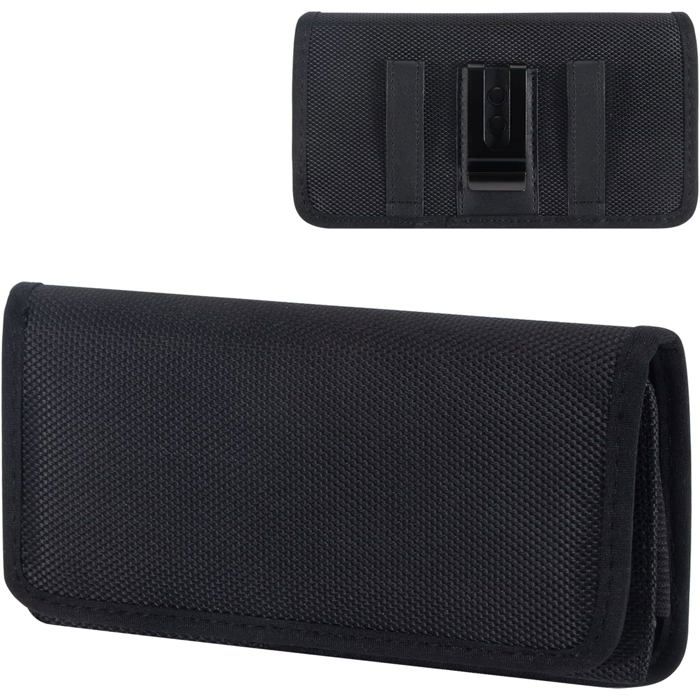 Étui Téléphone à Clapet Universel - Motif Crâne - Clip Ceinture - Neuf