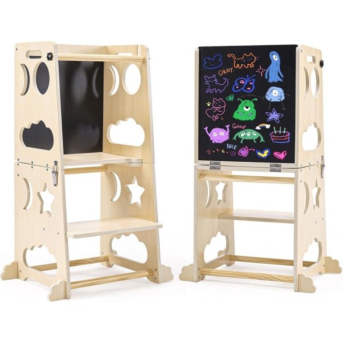 Tour dobservation polyvalente Buky Camel - Jouets en bois montessori pour enfants