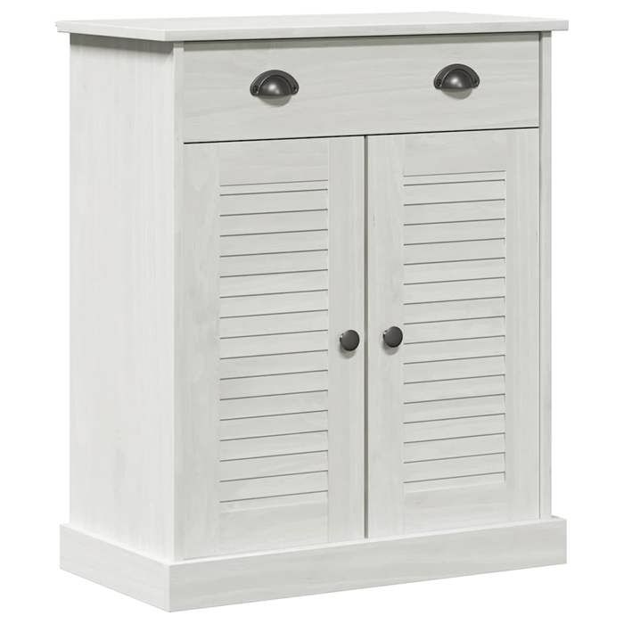 Bois Armoire murale de bain JILL Meuble WC avec porte VIGO Blanc et Blanc Antique 68x34x80 cm BB220
