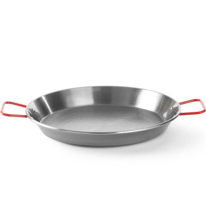 Poêle à paella ronde en acier avec poignées diamètre 380 x 120 mm