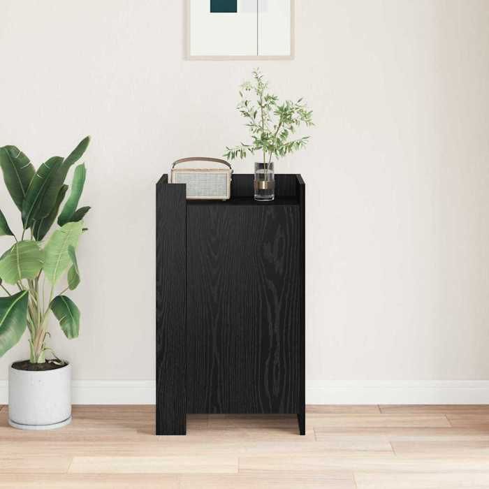 Noir Commode Salon CHIC Buffet bas/Cabinet 1 PC Chêne noir 45x35x75 cm N15545