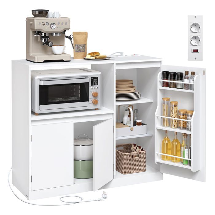 KAILYN Collection - Buffet Cuisine Meuble de Rangement Vaisseliers avec Plan de Travail Étagère pour  PETIT MEUBLE DE RANGEMENT